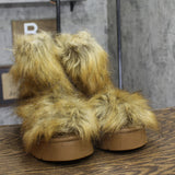 A New Day Faux-Fur Ankle Boots with Memory Foam Insole 94715797 Brown 9M