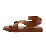 Universal Thread Womens Matilda Ankle Wrap Toe Ring Sandals Cognac Brown 10M