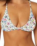 O'neill Pismo Ditsy Metallic Floral Knot-Front Bikini Swim Top White / Multi S