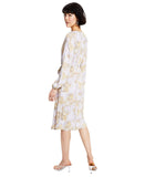Tinsel Midi Snake Print Balloon Sleeve Wrap Dress MYPD017541 Gray Multi PXL