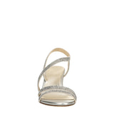 Naturalizer Vanessa2 Rhinestone Embellished Strappy Heeled Sandal Silver Gray 7M