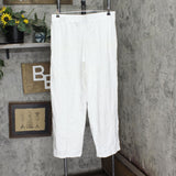 Denim & Co. Womens Regular Beach Pull-On Knit Pants A376429 White L