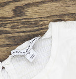 And Now This Womens Woven Tie Waist Top T7613 White M