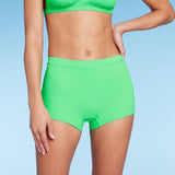 Wild Fable Womens Ribbed Low-Rise Short Bikini Bottom ELG9ZZ