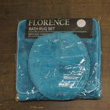 Popular 3-Piece Florence Bathroom Bath Rug Set 86459351 Turquoise Blue One Size