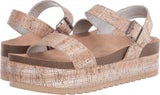 Dirty Laundry by Chinese Laundry Women's Wedge Sandal PALMS CORK Silver Brown 8M