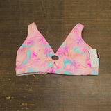 Salt Cove Womens Plus Size Tie-Dyed Bikini Top Wave Multi Pink 3X (22/24)