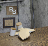 Calvin Klein Womens Block Heel Brianny Woven Slip-on Sandals Light Blue 6.5M