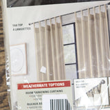 Thermalogic Weathermate Topsions Room Darkening Curtain Panel Pair White 80x63