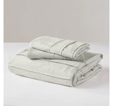 510 Design Porter Soft Wash Pleated Duvet 3-Piece Cover Set Silver Gray Queen