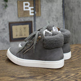 Dv Dolce Vita Womens Anjel Faux-Fur Lace-Up Sneakers Shoes ANJEL Gray 5.5M