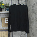 Banana Republic Womens Long Sleeve Classic Crew Neck T-Shirt 172891 Black XL