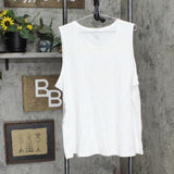Cj Banks Womens Knit Cotton Sleeveless Shirt Top 166752eecf20ef White 3X