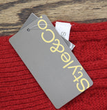Style & Co. Womens Solid Cable Knit Scarf SC9542505 Red