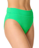 Salt + Cove Juniors Ribbed Banded High-Waist Bikini Bottom Mint Tea Green L
