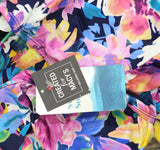 Swim Solutions Garden Dreams Flutter-Sleeve One-Piece Swimsuit Navy Blue Multi 8