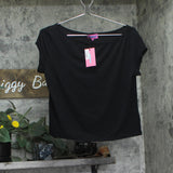Edikted Womens Relaxed Fit Anabella Off The Shoulder Top Black M