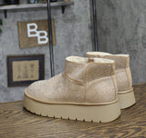 Wild Fable Womens Missy Platform Booties with Memory Foam Insole Beige Brown 8M