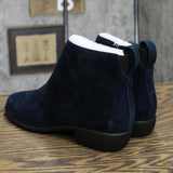 Aerosoles Women's Spencer Ankle Boot SPENCER Navy Suede Blue 7M
