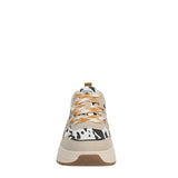 Blowfish Malibu Platform Sneaker with Chunky Sole Tan / Gold Multi Suede 6.0 M