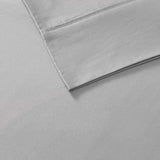 Madison Park Pima Cotton Sateen 7-Piece Sheet Set 80015003 Light Gray Split King