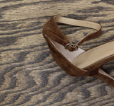Lauren Ralph Lauren Womens Allie Stiletto Heels Sandals Tobacco Brown 11B