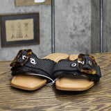 Universal Thread Women's Chrissy Slide Sandals with Memory Foam Insole Black 8M