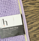 Home Expressions Noodle Padded Rectangle Bath Rug Pond Lily Purple 20x32