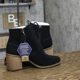 Toms Womens Suede Evelyn Lace-up Ankle Boot 10020231 Black Suede 8.5M