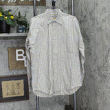 Robert Talbott Carmel Mens Plaid Button Up Long Sleeve Shirt Blue Gold Multi L
