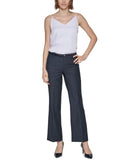Calvin Klein Womens Petite Pinstripe Belted Pants SPPS036B