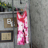 Linea Donatella Womens Greer Printed Satin Chemise Nightgown GRR110 Red Multi S