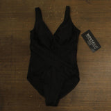 Miraclesuit Crossover Soft Cup Tummy Control One Piece Swimsuit Black 12