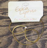 Erica Lyons Necklace with Stone Accent, Spring Ring Clasp Gold Yellow 17.5"