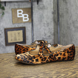 A New Day Womens Tasmin Leopard Print Flats Velvet 94568232 Leopard Brown 9.5M