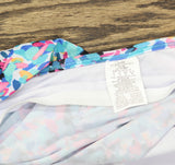 Swim Solutions Womens Printed Ruffle-Tiered Tankini Top Picasso Terazzo Blue 14