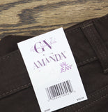 Gloria Vanderbilt Classic Straight-Leg High-Rise Jeans Coffee Roast Brown 16W