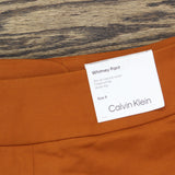 Calvin Klein Womens Whitney Wide-Leg Work Wear Dress Pants Tera Orange Brown 8