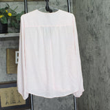 INC International Concepts Surplice Shirred Long-Sleeve Blouse Top Wash Pink XL