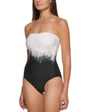 Calvin Klein Removable-Strap Tummy-Control One-Piece Swimsuit Black Multi 8