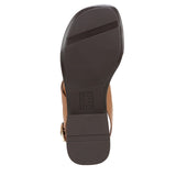 Naturalizer Womens Birch Strappy Flat Sandals Saddle Tan Brown Leather 9M