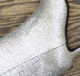 On 34th Womens Aatira Tulip Booties 10019682200 Silver Glitter Gray 5M