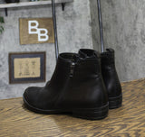 David Tate Womens Leather Cubana Bootie CUBANA-001 Black 9N