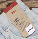 Levi's Baggy Jeans Button Fly High Rise Relaxed Straight Leg On Blast Blue 28X31