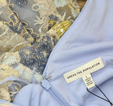 Dress The Population Embroidered Sequin Samira Gown Dress Sky Multi Blue L