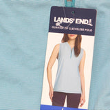 Lands' End Womens 1/4 Zip Sleeveless Polo Shirt 1773216