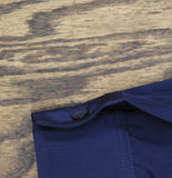Simkhai Mens Niall Relaxed Button-Front Shirt Long Sleeve Midnight Blue M