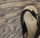 Clarks Womens Giselle Style Wedge Sandal 26177163 Black Leather 10M