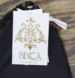 Becca Womens Standard Color Sheen Triangle Bikini Top 109057 Black L