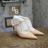 Aldo Womens Kymmberly Strappy Pointed Toe Heels 14028467 Cream Brown 7B
